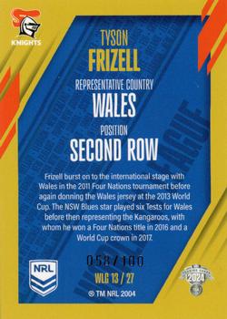 2024 NRL Traders Titanium - World In League Gold #WLG13 Tyson Frizell Back